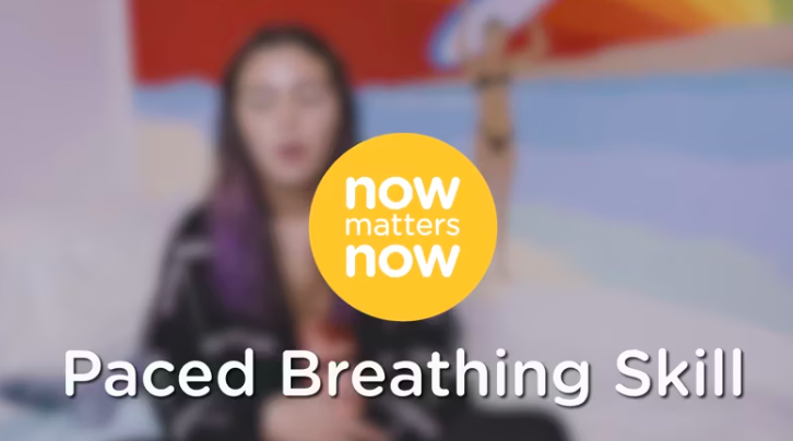 Screengrab of NowMattersNow Paced Breathing Skill video