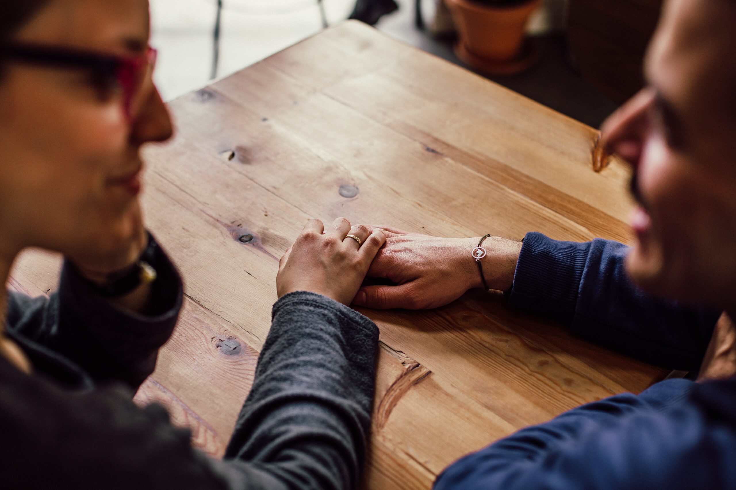 two people seeking support from one another